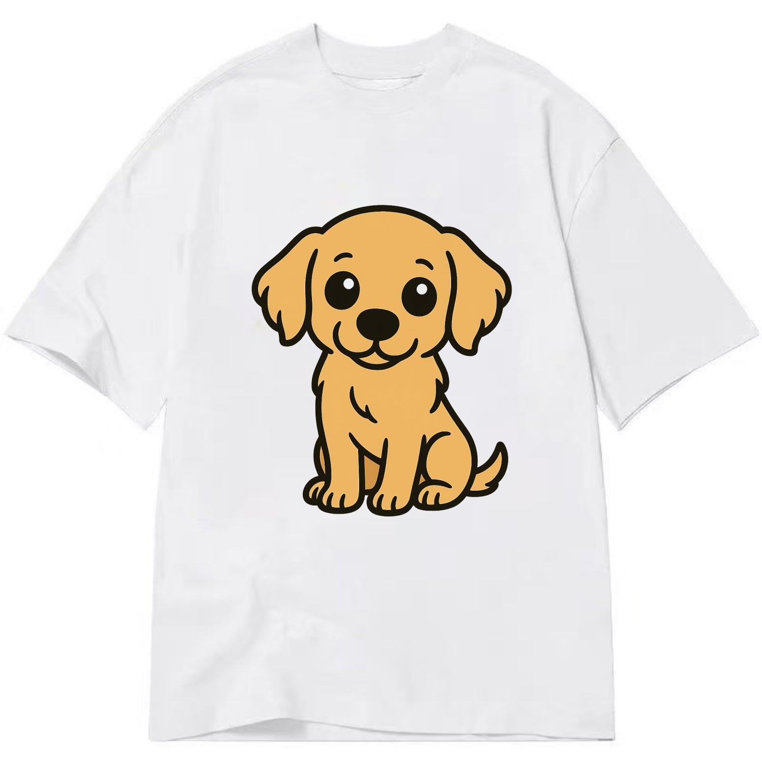 Golden Retriever - Head tilt curious pose - Classic T-shirt - White