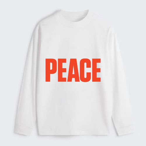 Bold typography design - PEACE - inner calm, tranquility, serenity - Classic Long Sleeve Shirt