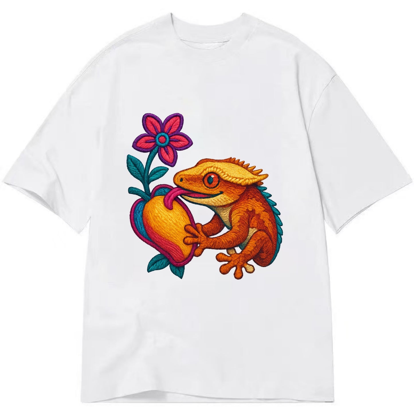 Crested Gecko - Classic T-shirt - White