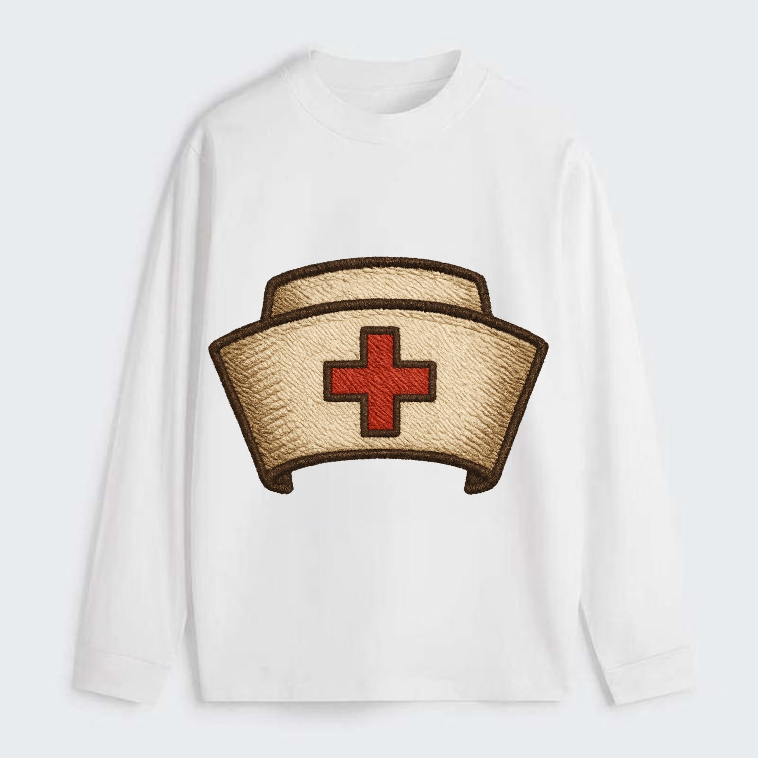 Nurse Cap  - Classic Long Sleeve Shirt - White