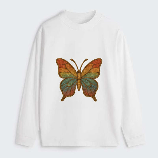 Butterfly Transformation  - Classic Long - Classic Long Sleeve Shirt - White