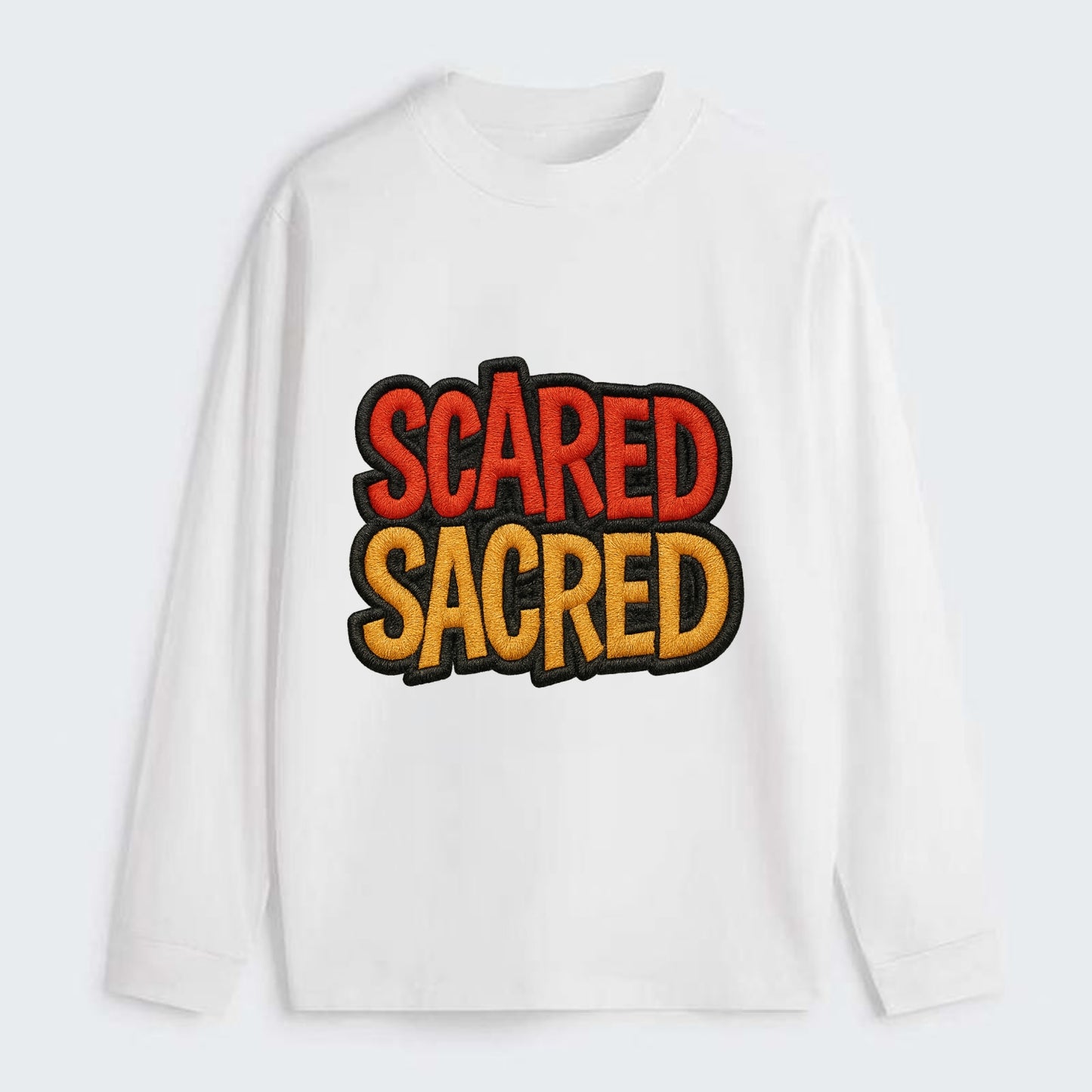 SCARED;SACRED JOURNEY Spiritual Purple Hat - Classic Long Sleeve Shirt - White