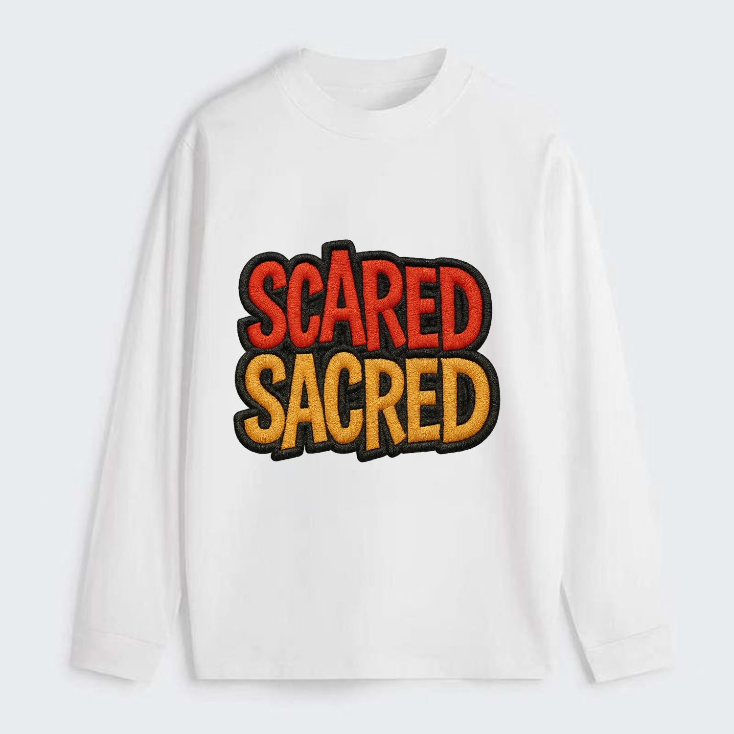 SCARED;SACRED JOURNEY Spiritual Purple Hat - Classic Long Sleeve Shirt - White