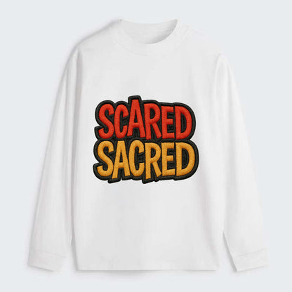 SCARED;SACRED JOURNEY Spiritual Purple Hat - Classic Long Sleeve Shirt - White