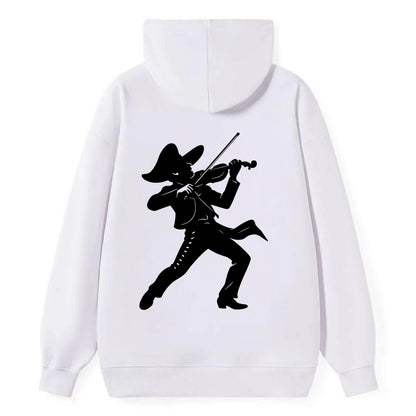 Mariachi violinist passionate performance - Classic Pullover Hoodie - White