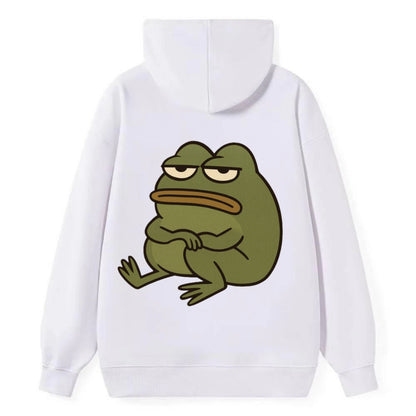 The Frog Judges Silently - Classic Pullover Hoodie - White