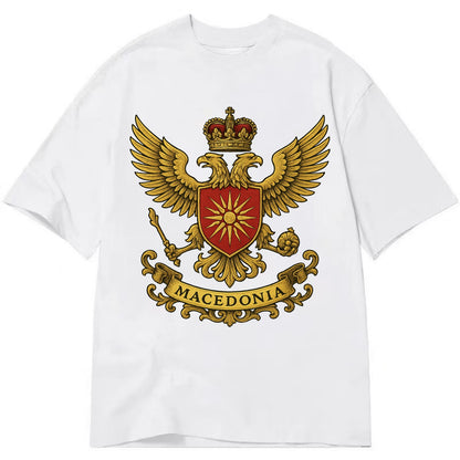 Macedonia Heritage Badge  - Classic T-shirt - White