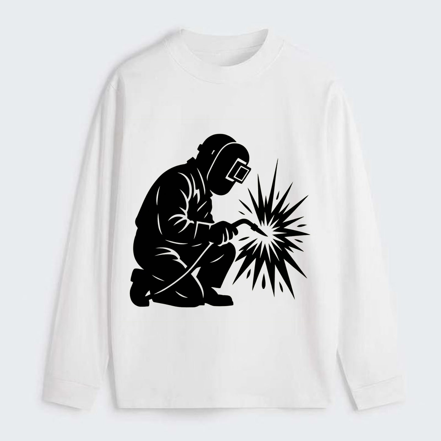 Welder sparks flying dramatically - Classic Long Sleeve Shirt - White