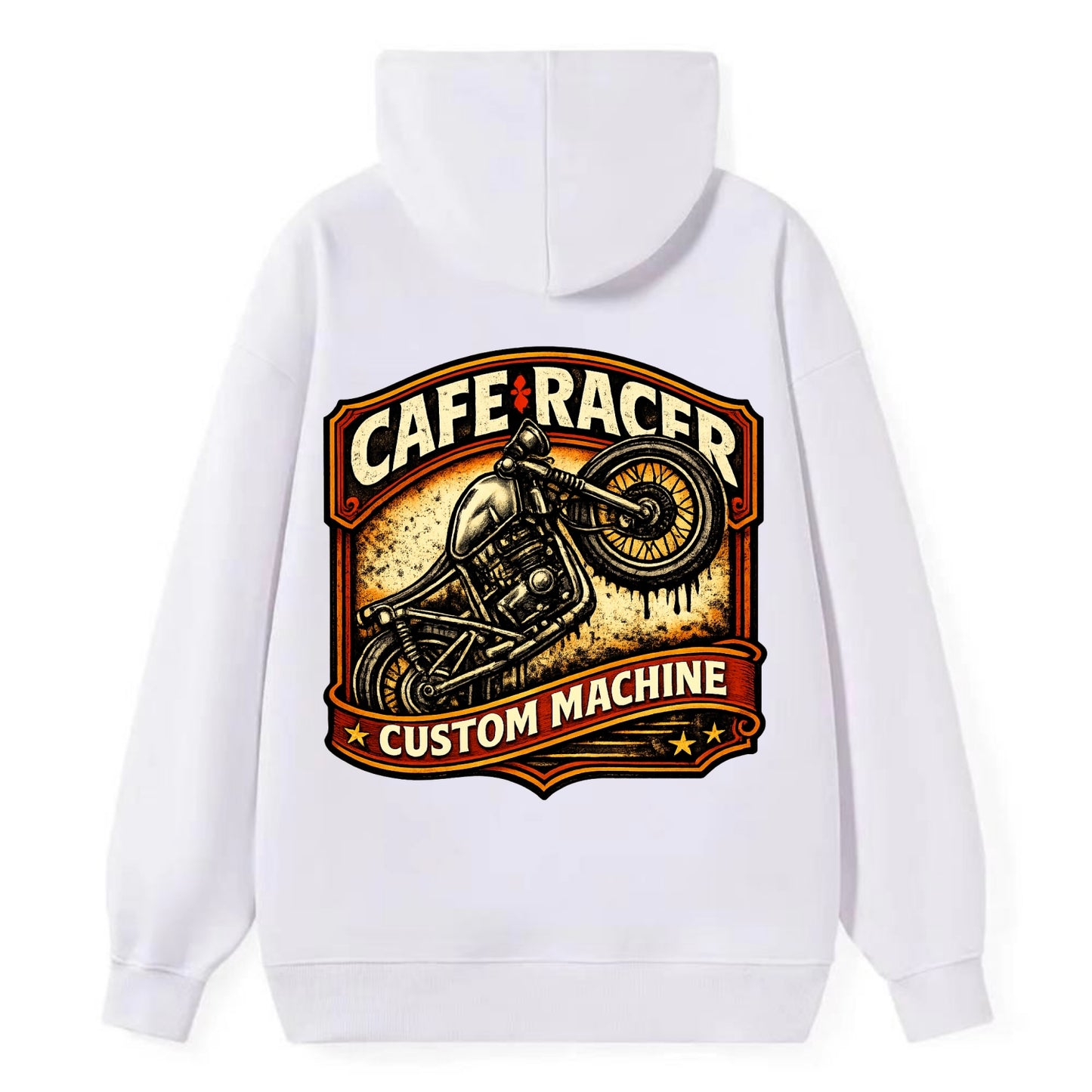 Cafe Racer - Classic Pullover Hoodie - White