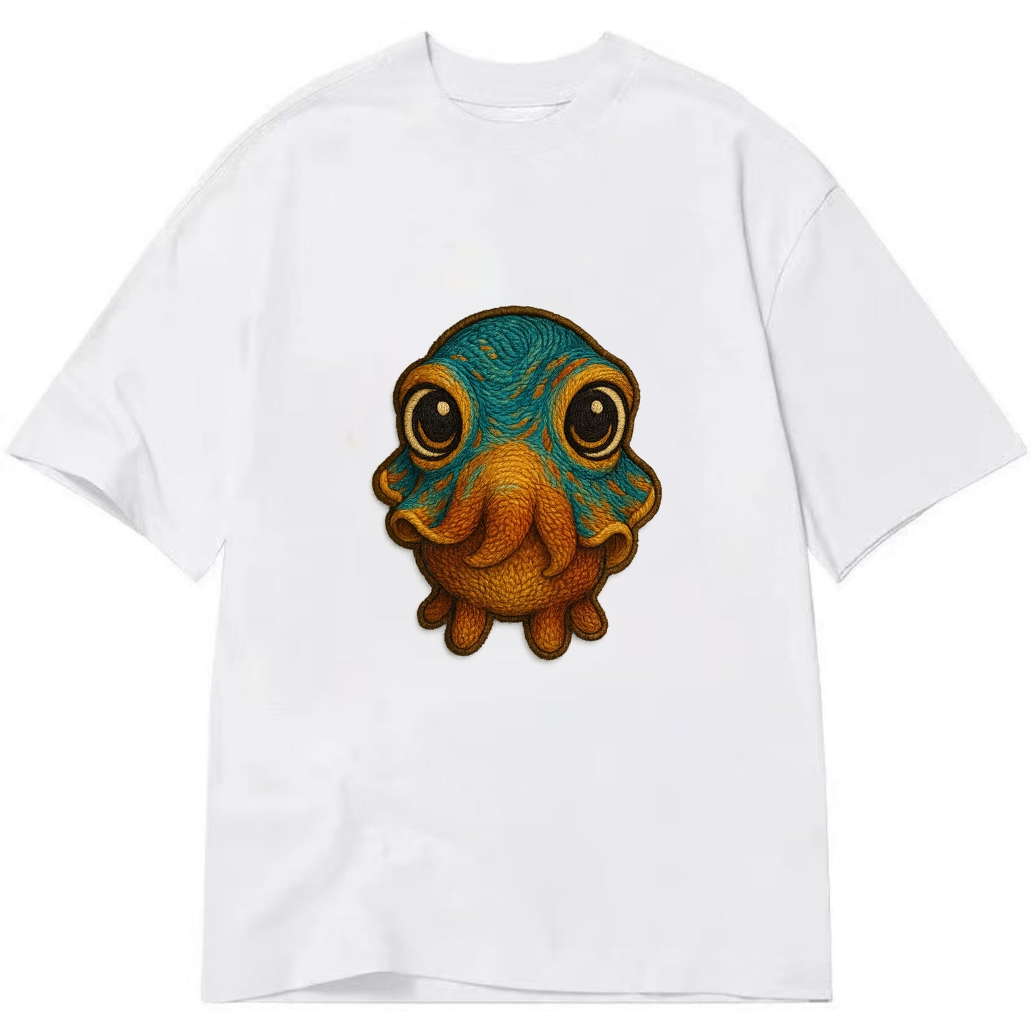 Baby Cuttlefish - color-changing skin, W-shaped pupil, front-facing, hypnotic cute - Classic T-shirt - White