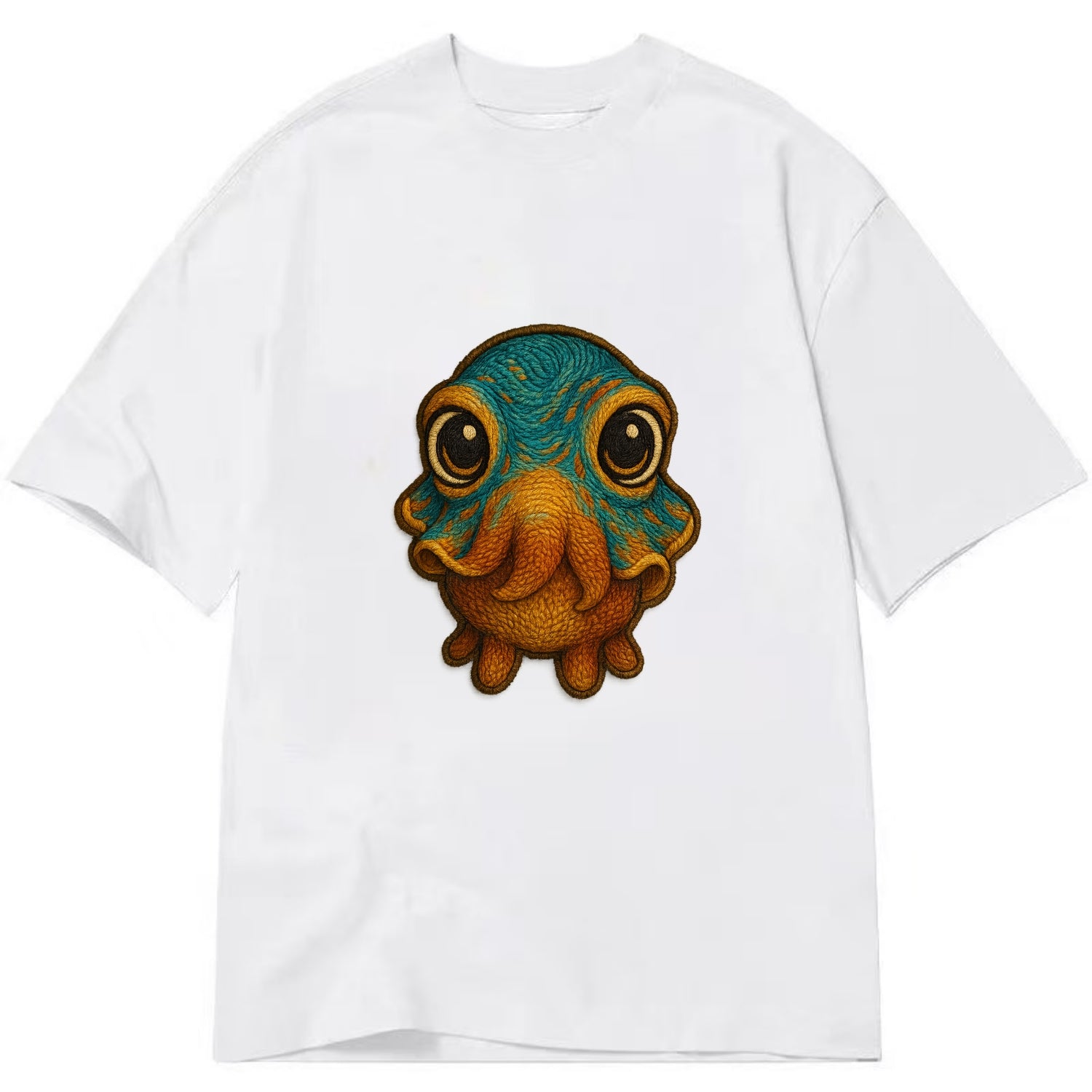 Baby Cuttlefish - color-changing skin, W-shaped pupil, front-facing, hypnotic cute - Classic T-shirt - White
