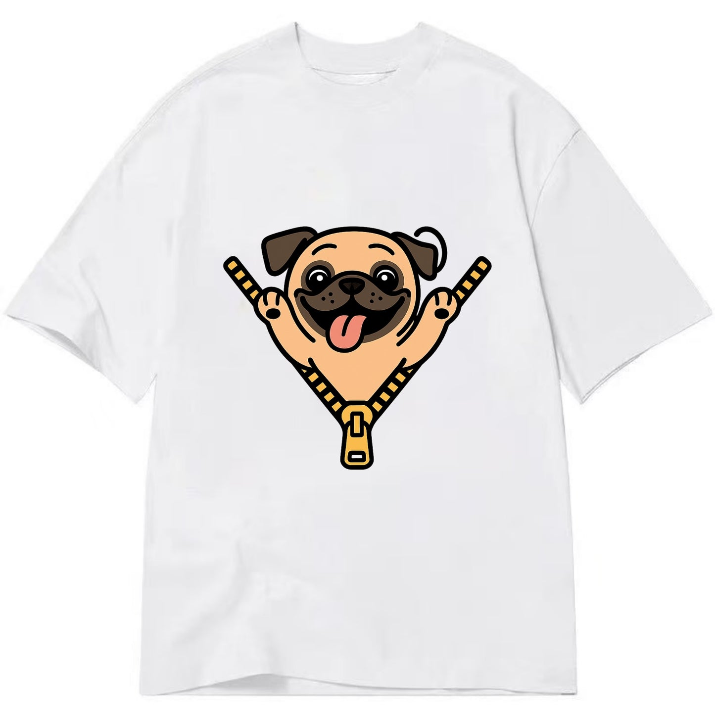 Pug - Classic T-shirt - White