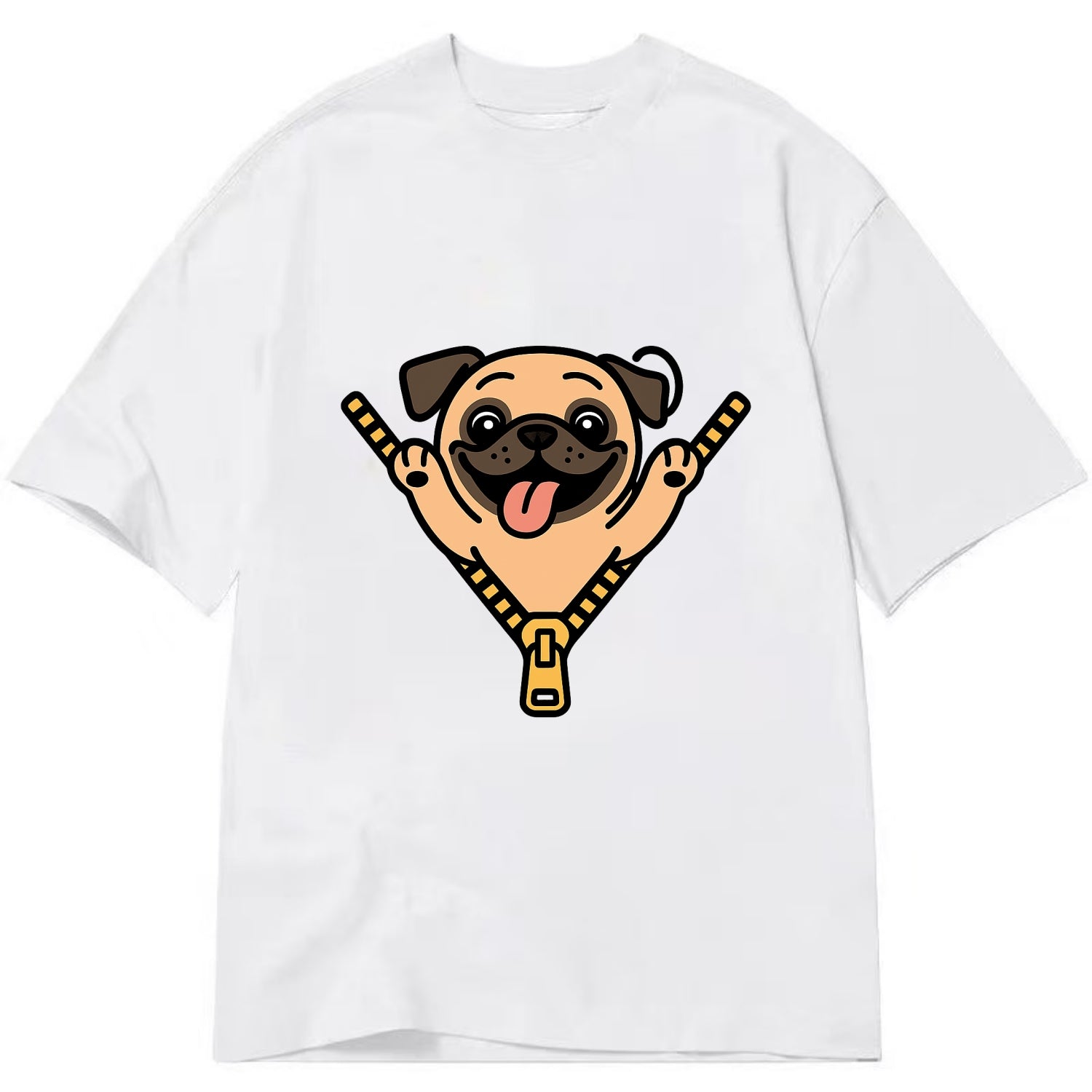 Pug - Classic T-shirt - White