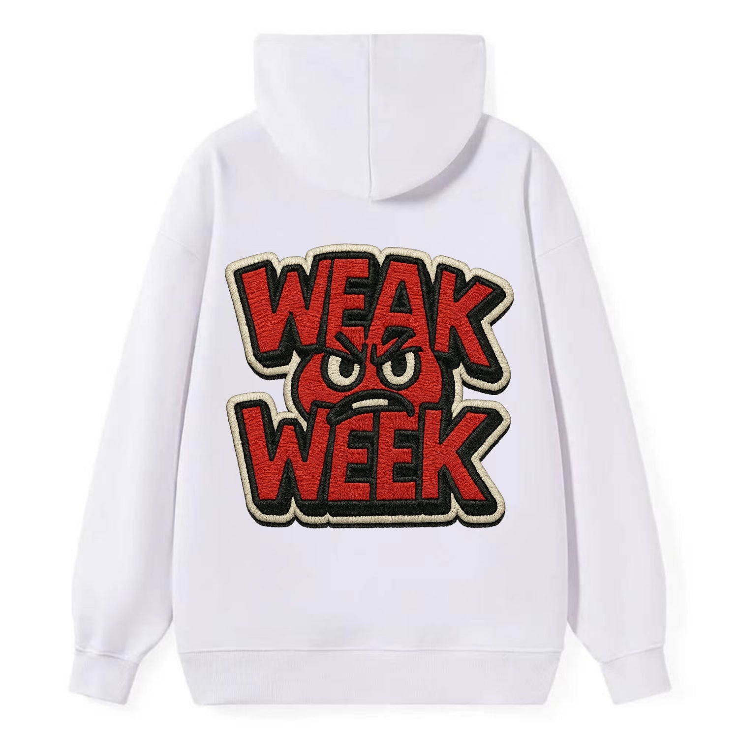 WEAK;WEEK WARRIOR Monday Blue Cap - Classic Pullover Hoodie - White