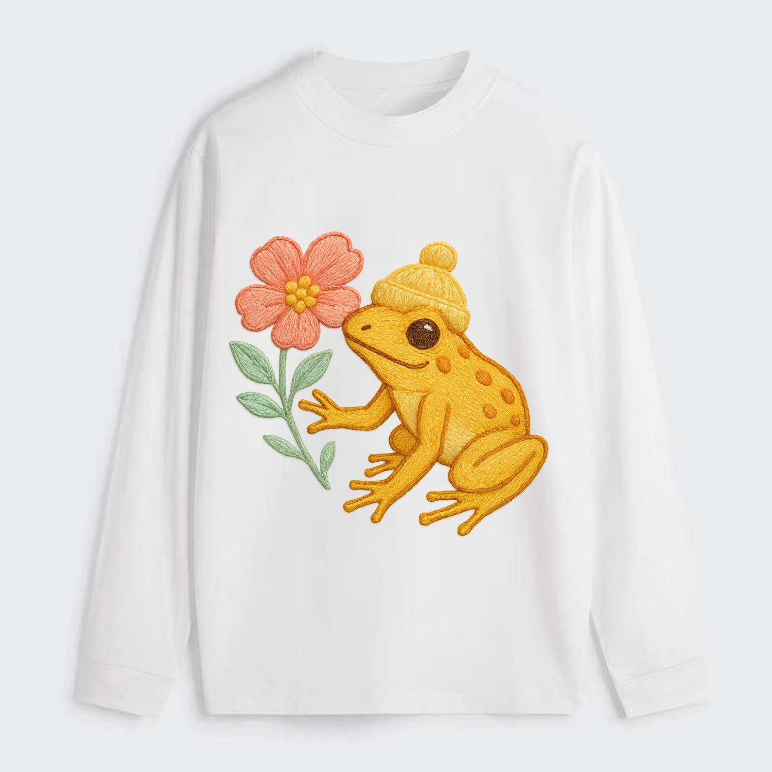 Yellow Dart Frog - Classic Long Sleeve Shirt - White
