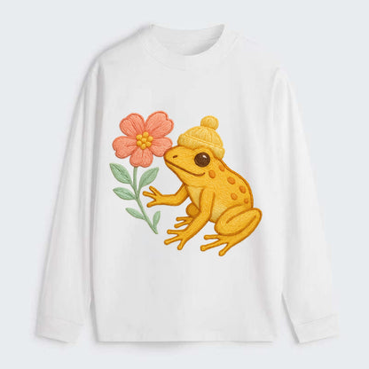 Yellow Dart Frog - Classic Long Sleeve Shirt - White