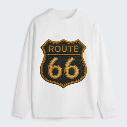 Route 66  - Classic Long Sleeve Shirt - White