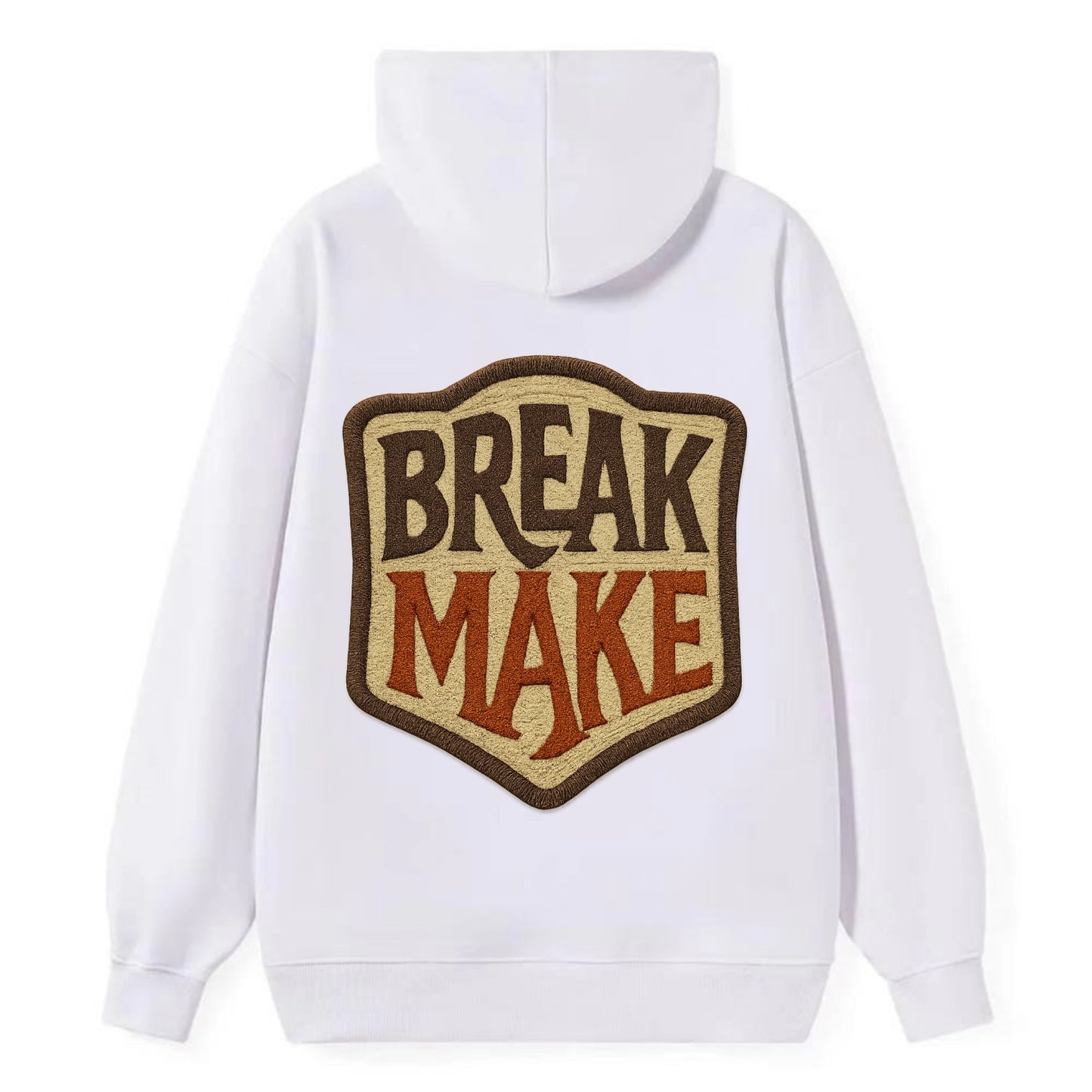 BREAK;MAKE THE RULES Rebel Red Snapback - Classic Pullover Hoodie - White