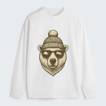 Winnipeg Polar Bear wearing Winnipeg bea - Classic Long Sleeve Shirt - White