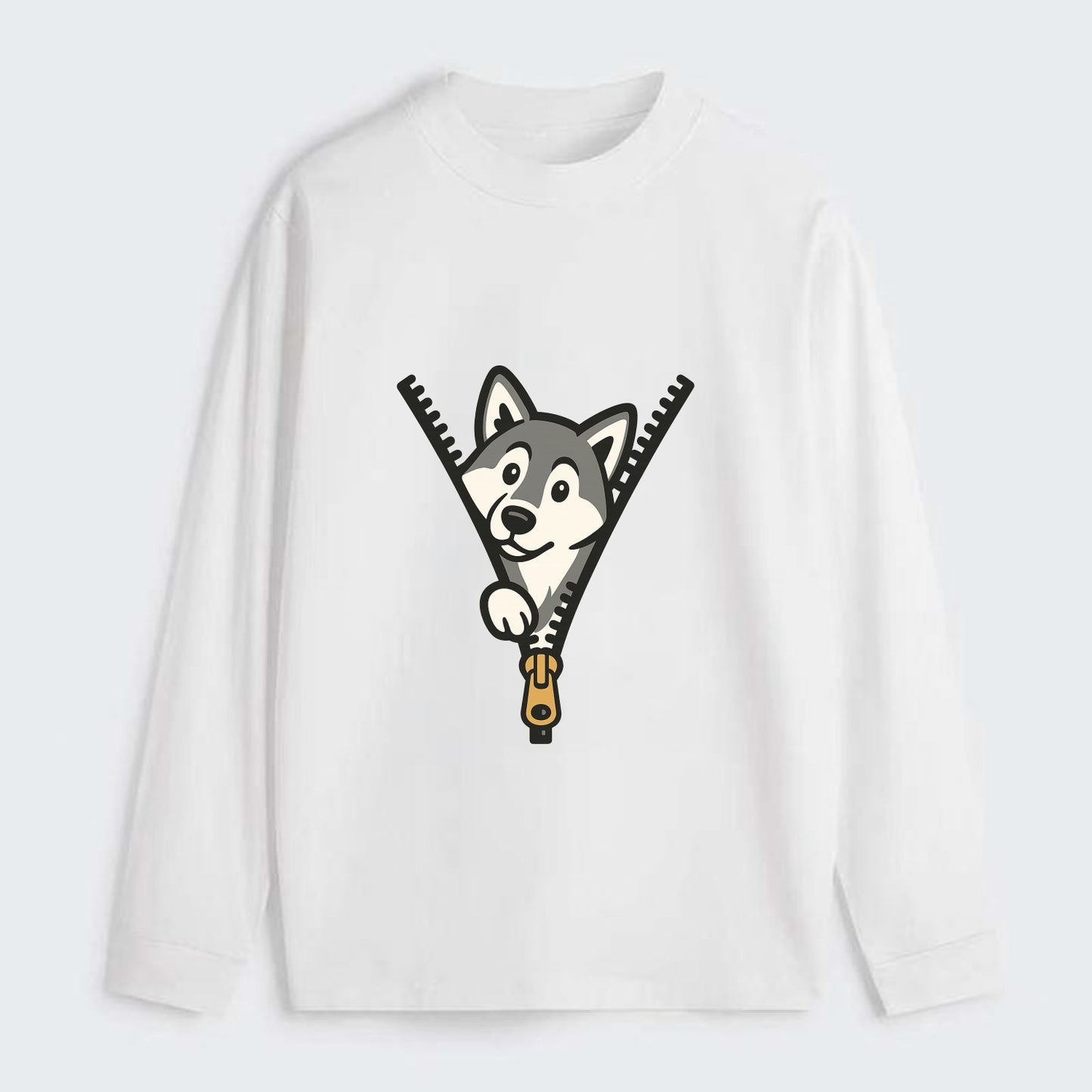Alaskan Malamute - Classic Long Sleeve Shirt - White