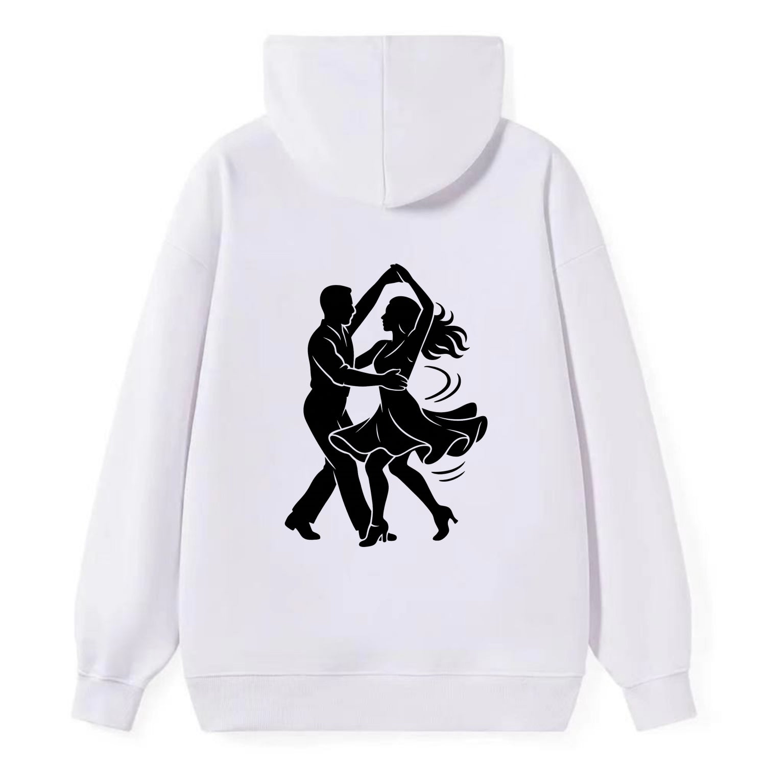 Salsa dancers spinning turn - Classic Pullover Hoodie - White