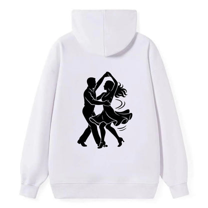 Salsa dancers spinning turn - Classic Pullover Hoodie - White