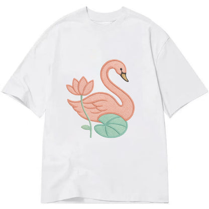 Coral Swan - Classic T-shirt - White