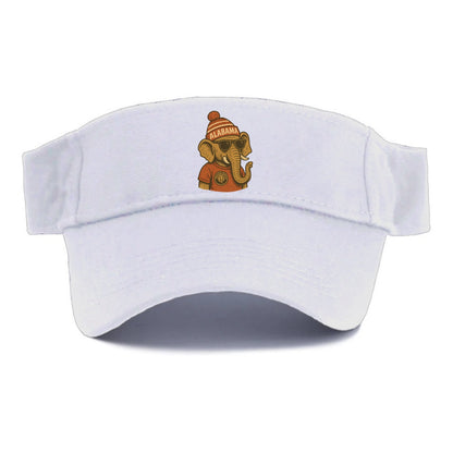 Tuscaloosa Crimson Elephant wearing Alab - Visor - White