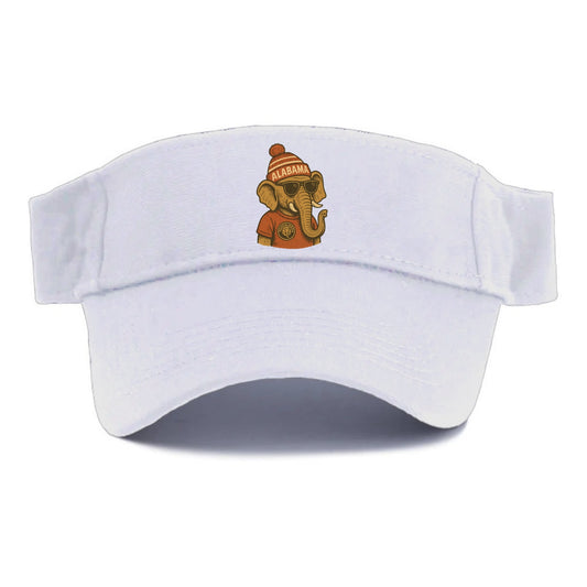 Tuscaloosa Crimson Elephant wearing Alab - Visor - White