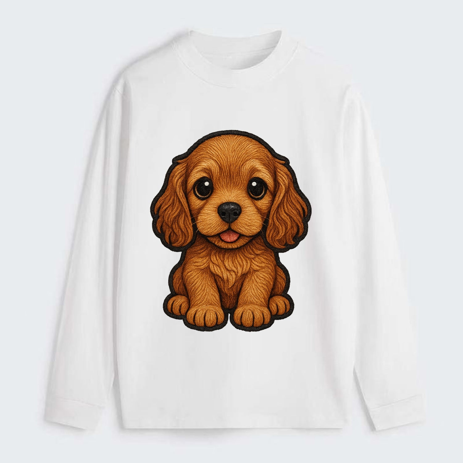Baby Cocker Spaniel Puppy - long wavy ears, soulful eyes, silky coat, - Classic Long Sleeve Shirt - White