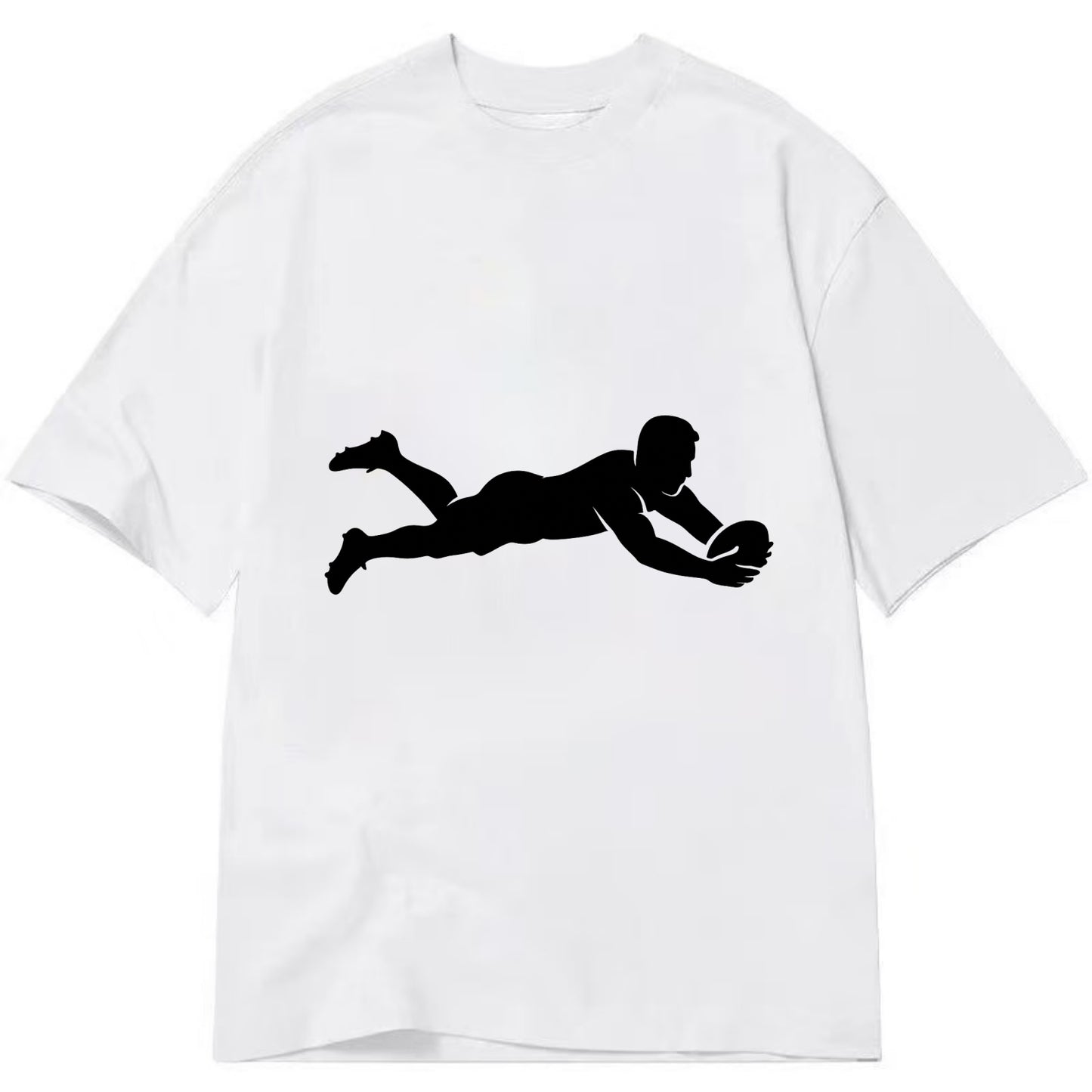 Rugby player diving for try - Classic T-shirt - White
