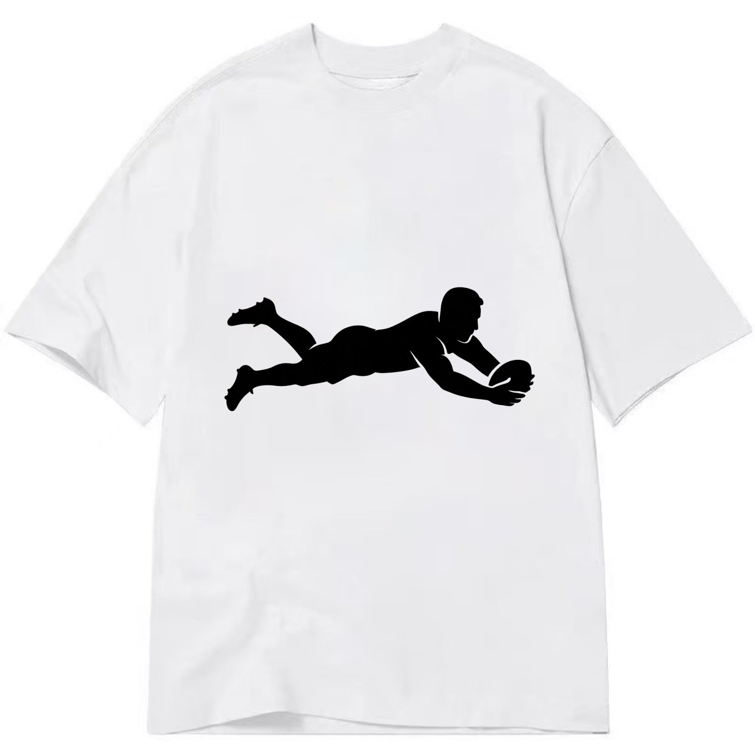 Rugby player diving for try - Classic T-shirt - White