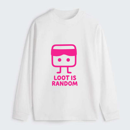 LOOT IS RANDOM | Dice wearing blindfold - Classic Long Sleeve Shirt - White