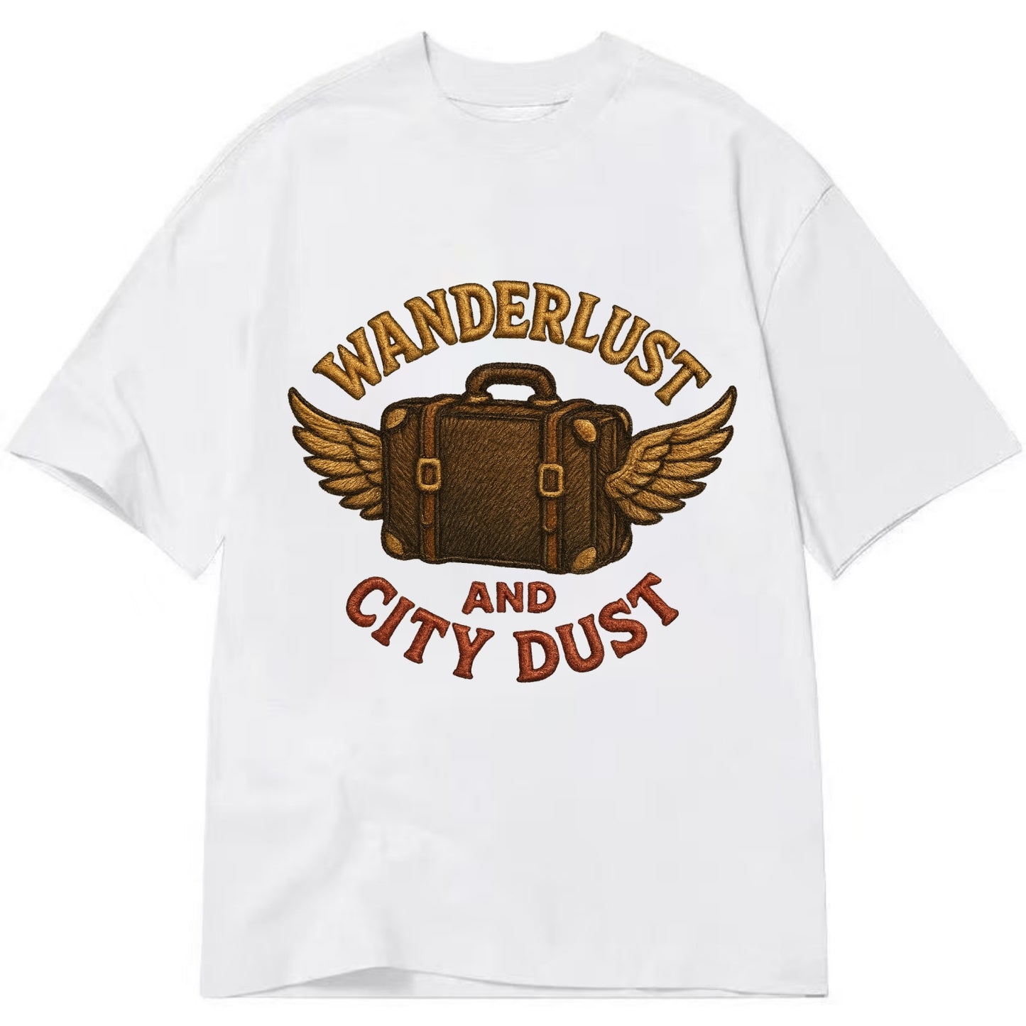 Wanderlust And City Dust  - Classic T-shirt - White