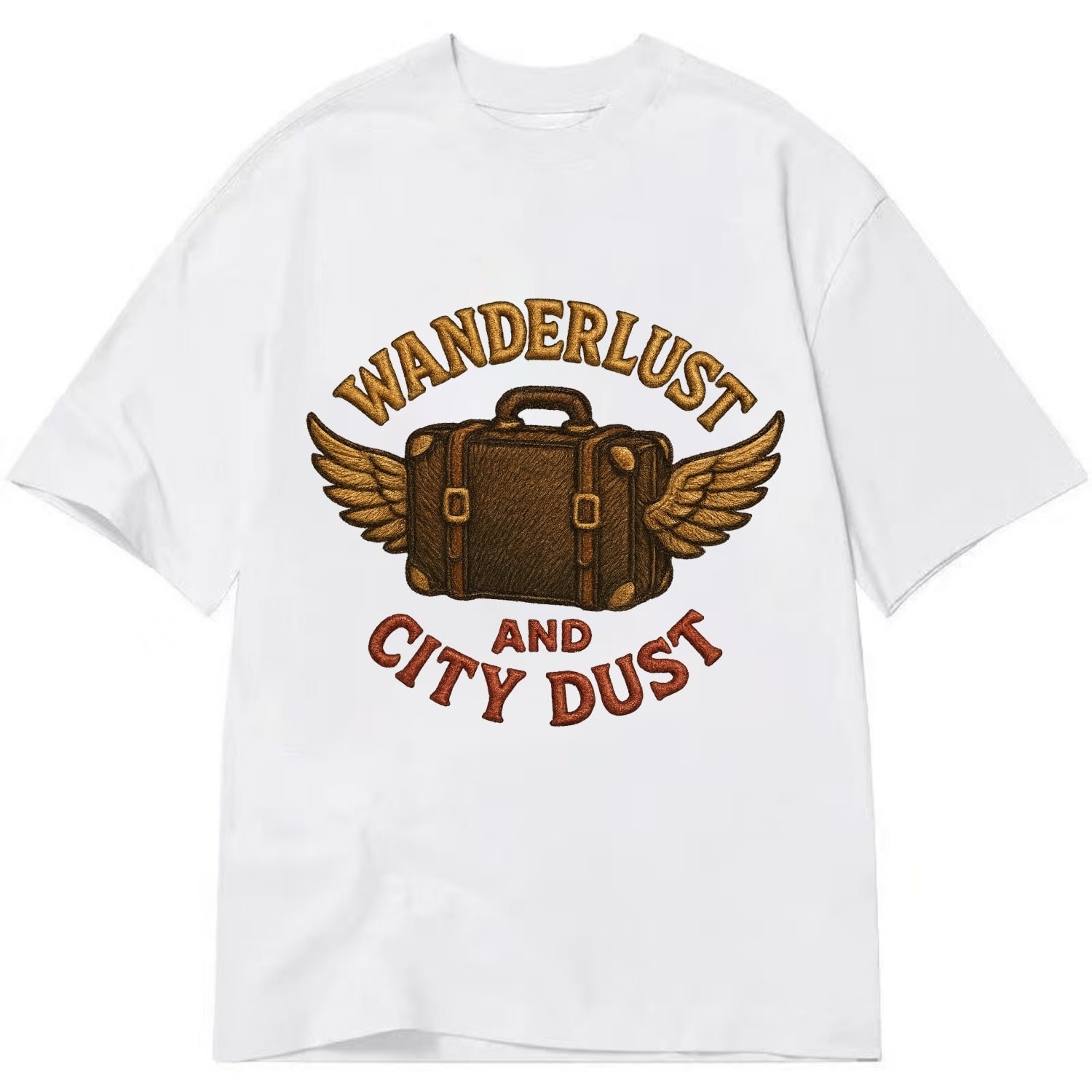 Wanderlust And City Dust  - Classic T-shirt - White