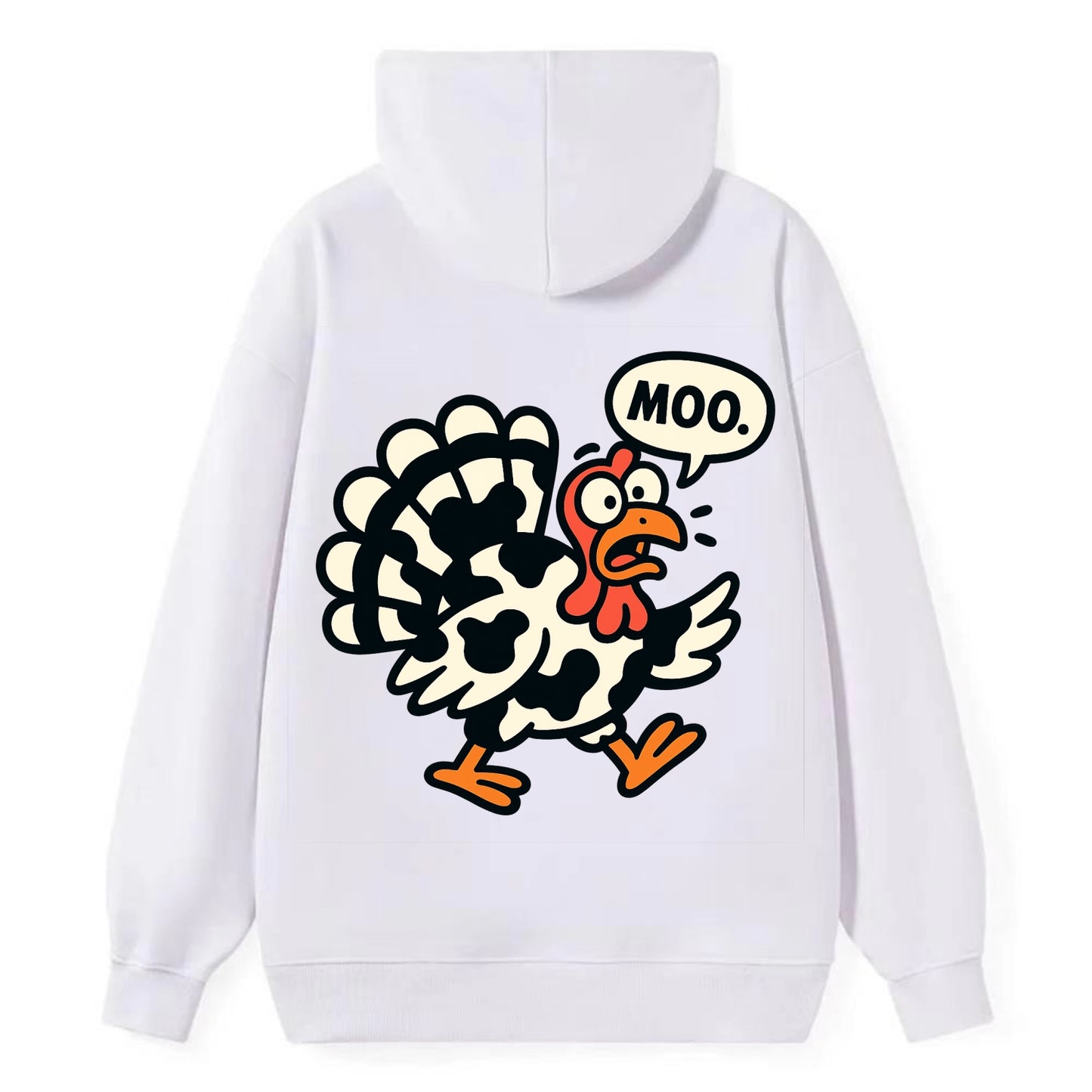Mooing Turkey - Classic Pullover Hoodie - White