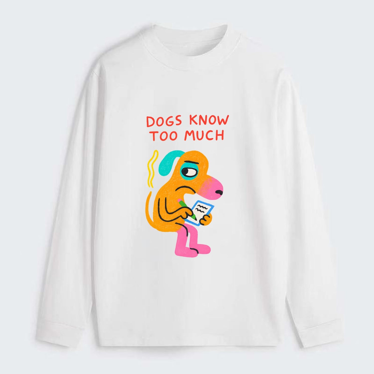 CATS OWN YOU | Cat on throne pointing down - Classic Long Sleeve Shirt - White