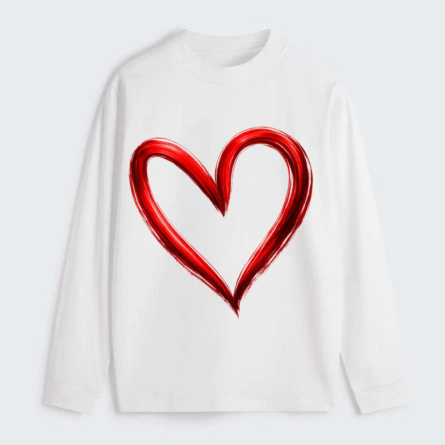 Love Heart - Classic Long Sleeve Shirt - White