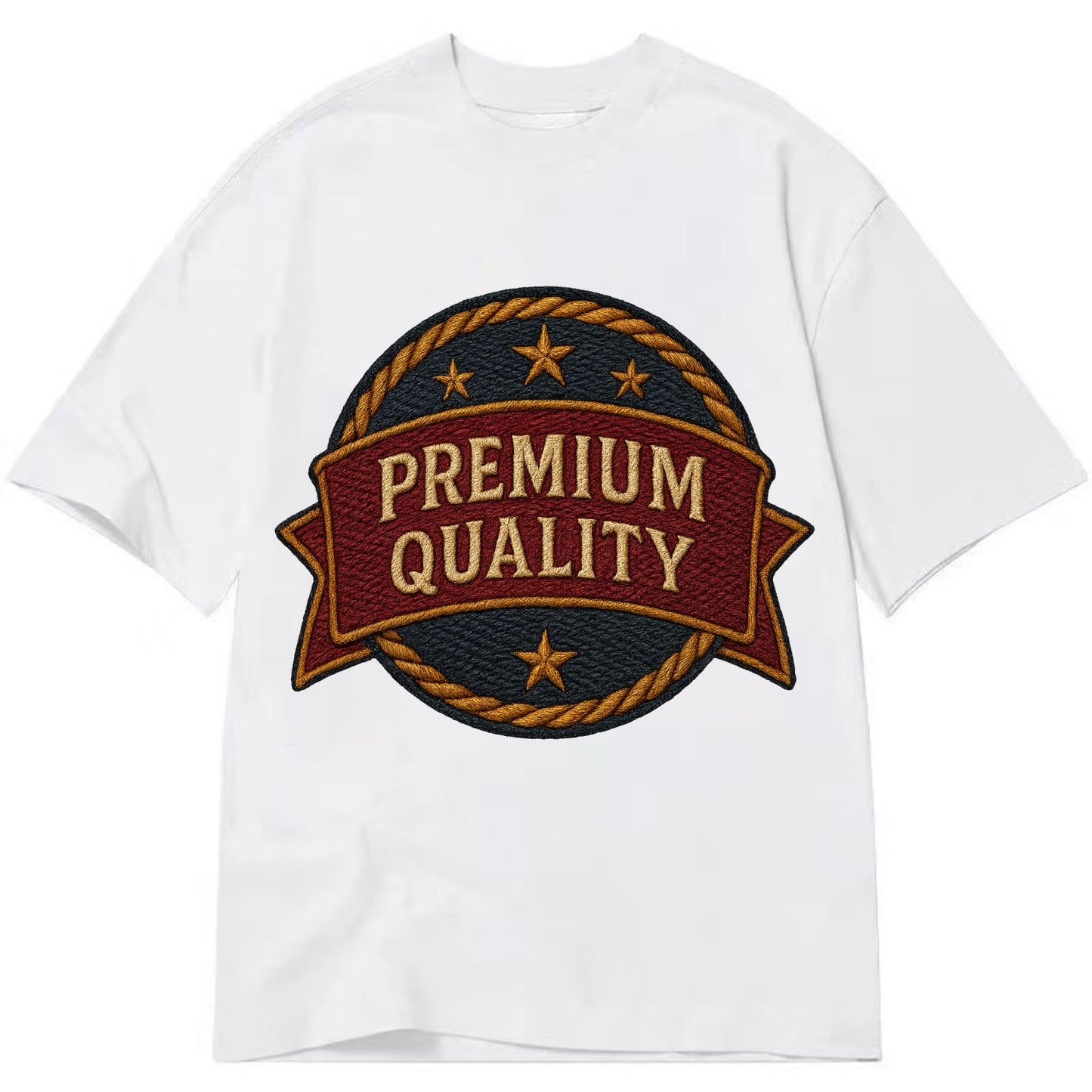 Premium Quality Badge  - Classic T-shirt - White