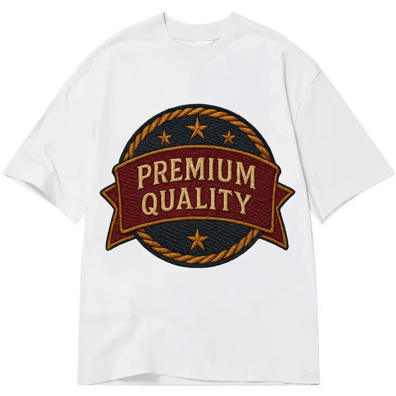 Premium Quality Badge  - Classic T-shirt - White