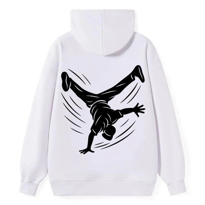 Breakdancer windmill move - Classic Pullover Hoodie - White