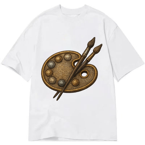 Artist palette with brushes - painter emblem - Classic T-shirt