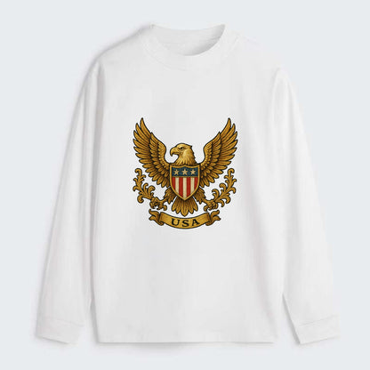 Usa Heritage Eagle 3 - Classic Long Sleeve Shirt - White