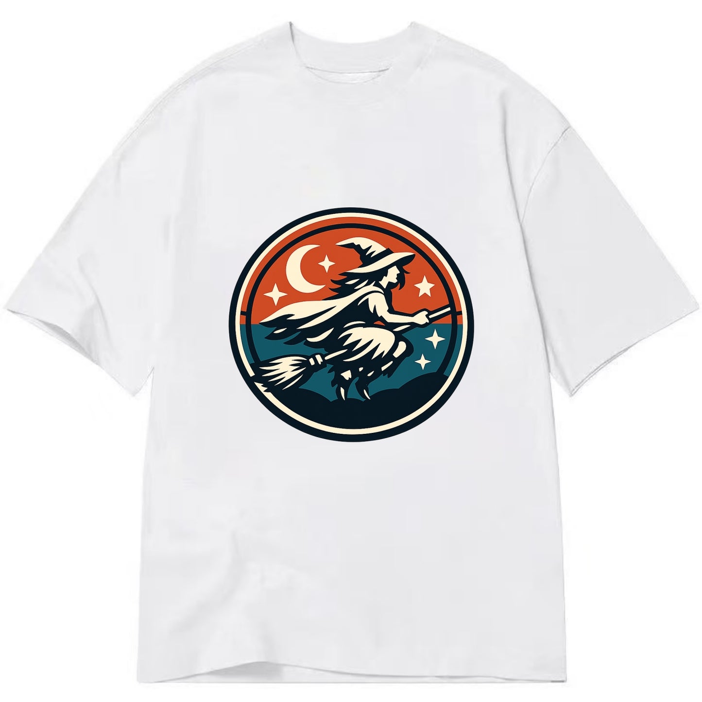 Mystic Night Witch Emblem - Classic T-shirt - White