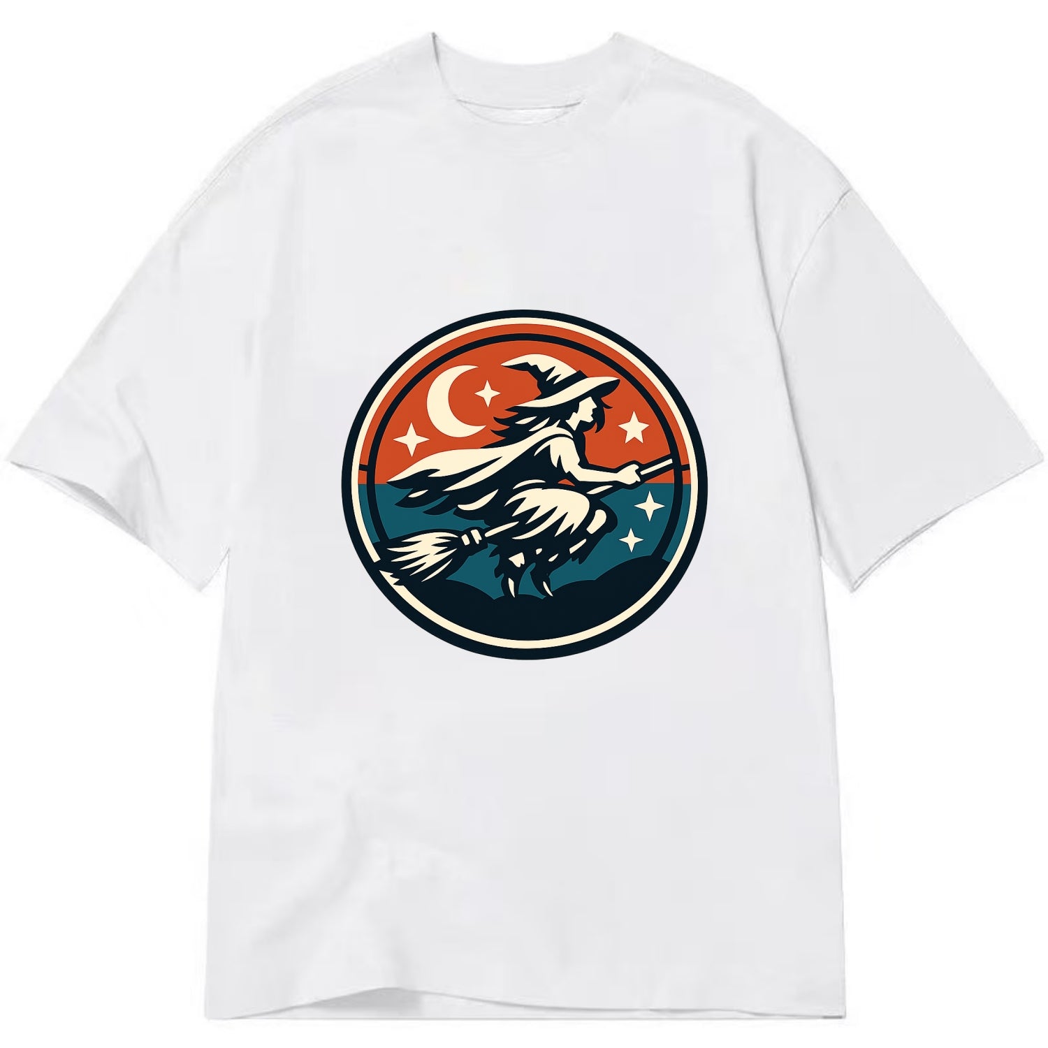 Mystic Night Witch Emblem - Classic T-shirt - White