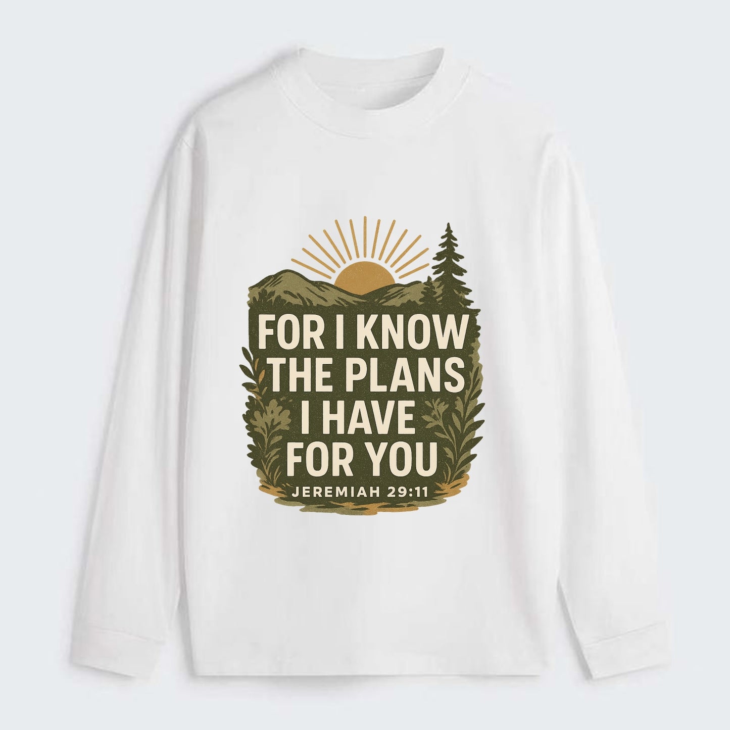 Jeremiah 29:11 Sunrise - Classic Long Sleeve Shirt - White