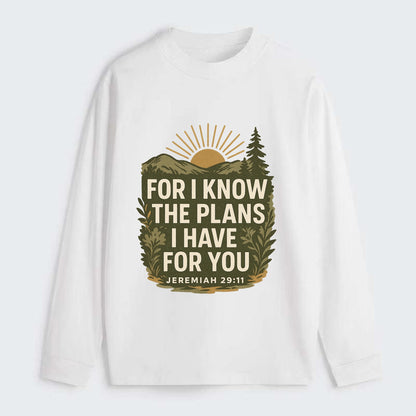 Jeremiah 29:11 Sunrise - Classic Long Sleeve Shirt - White