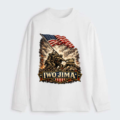 Iwo Jima Flag Raising - Classic Long Sleeve Shirt - White