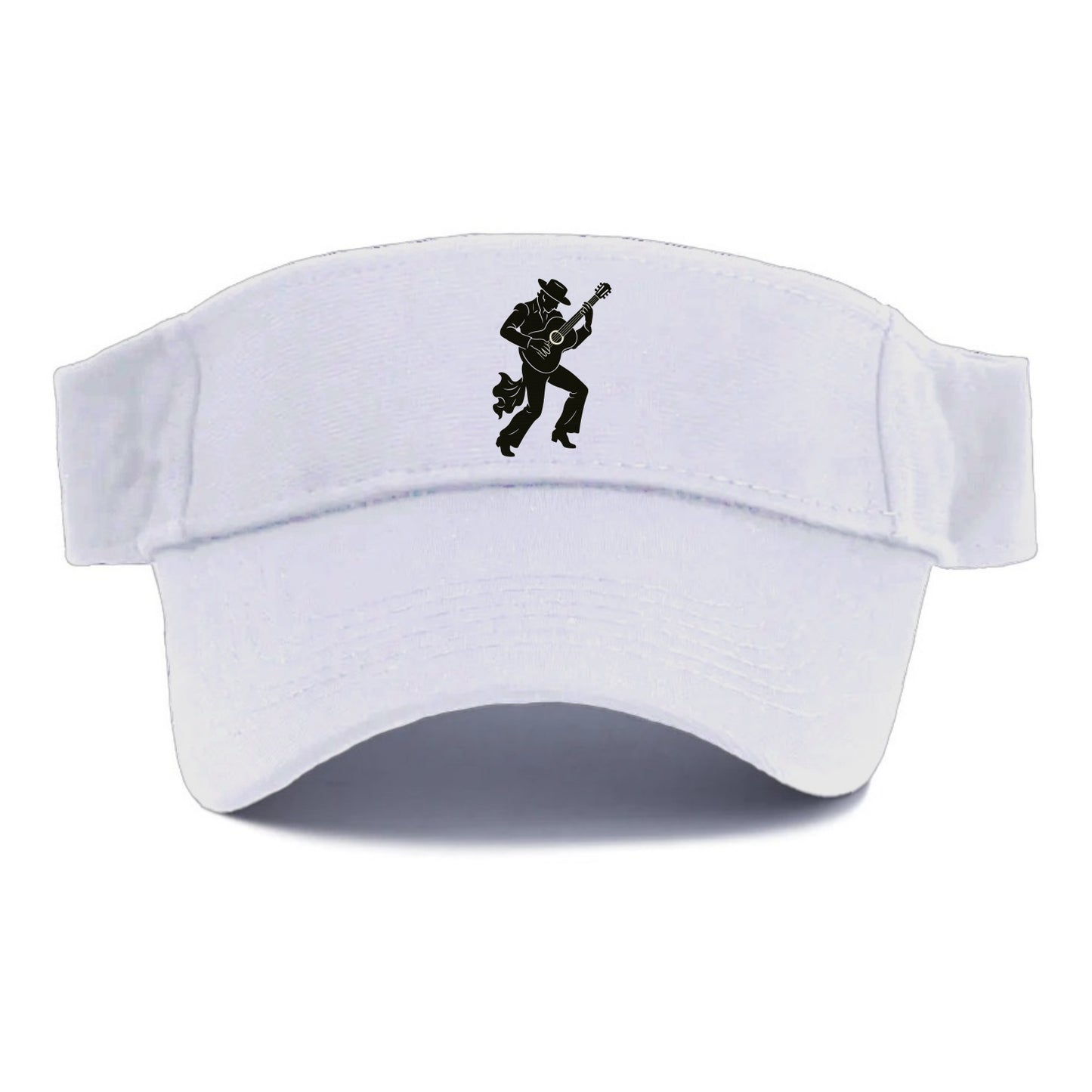 Flamenco guitarist dramatic pose - Visor - White