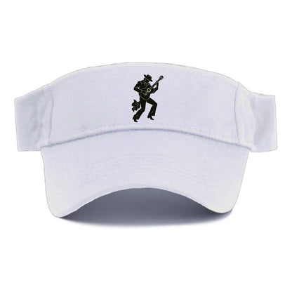 Flamenco guitarist dramatic pose - Visor - White